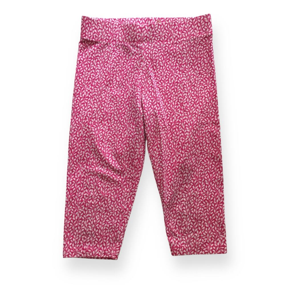Mini Boden pink vine cropped leggings